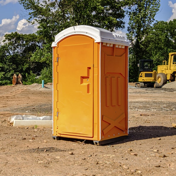how often are the portable toilets cleaned and serviced during a rental period in Deer Lodge